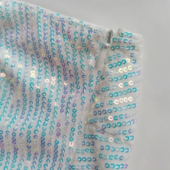 One Shoulder Bead Detail Sequin Bodycon Party Dress - Picture 6 of 12